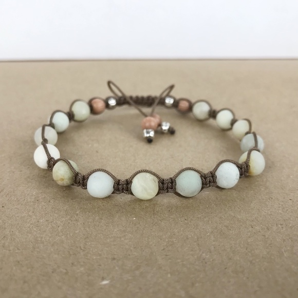 Handmade} Amazonite w/ Rosewood Accent Bracelet - Picture 2 of 4